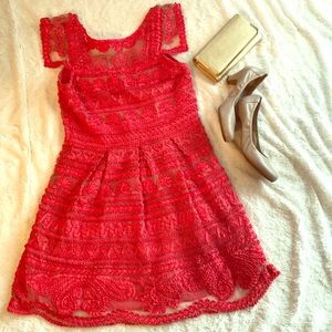 Size 6p coral dress from Anthropologie